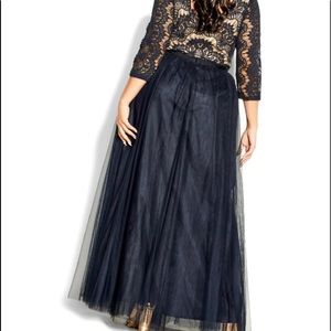 Formal dress Navy blue. Worn once…. Altered in length. I am 5’3